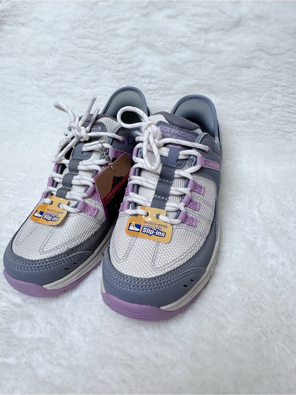Skechers Hands Free Slip-Ins Summits AT In Gray/Pink 6.5 NWT